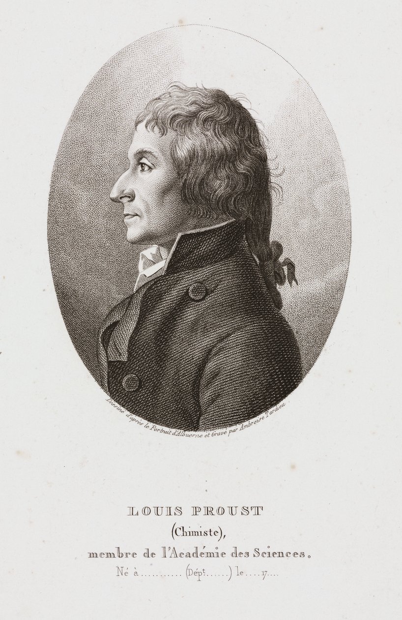 Joseph Louis Proust, chimico francese, c 1795 da Frederick (attr. to) Barnard