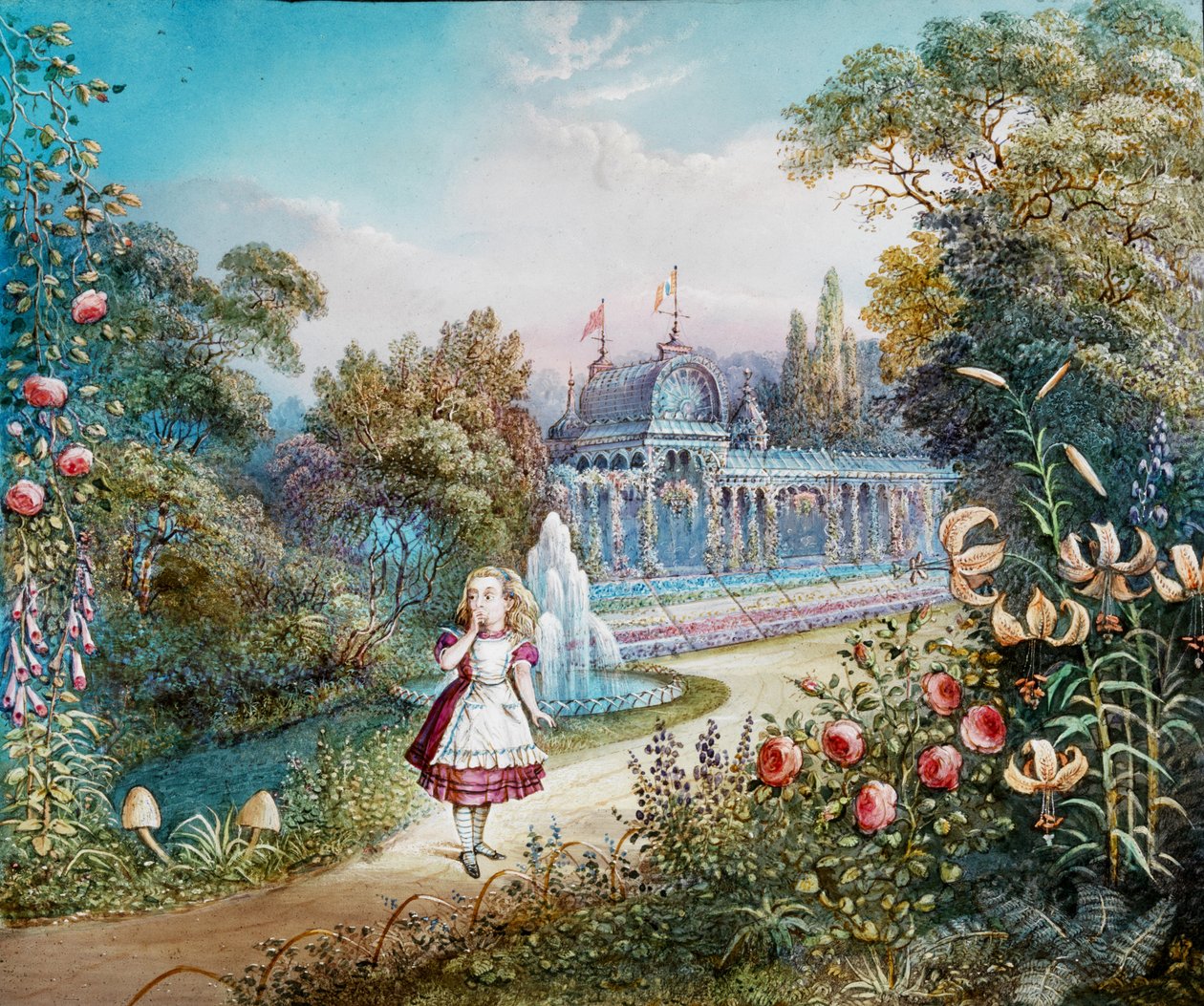 Le avventure di Alice nel paese delle meraviglie - Alice nel paese delle meraviglie, lanterna magica da Frederick (attr. to) Barnard