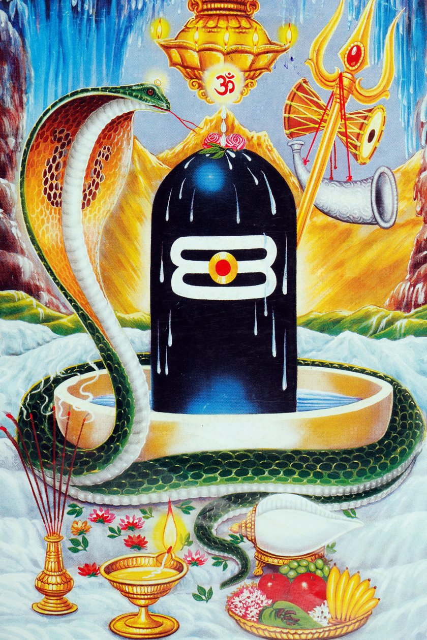 Lingam che rappresenta il fallo del dio indù Shiva da . .