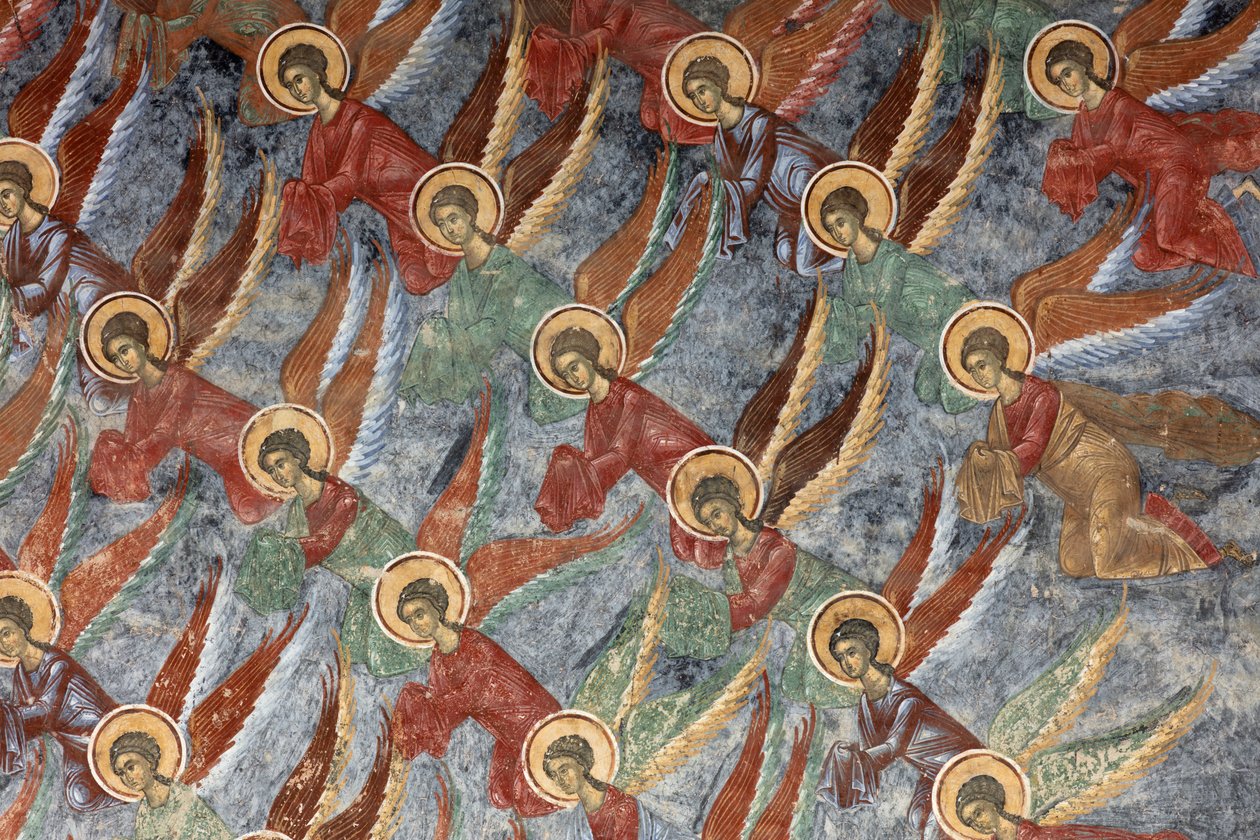 Monastero di Sucevita. La chiesa. Esterno. Parete nord. Affreschi da . .