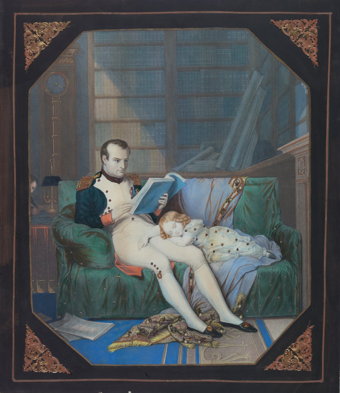 Napoleone nel suo studio con il Re di Roma, c.1860 da . .