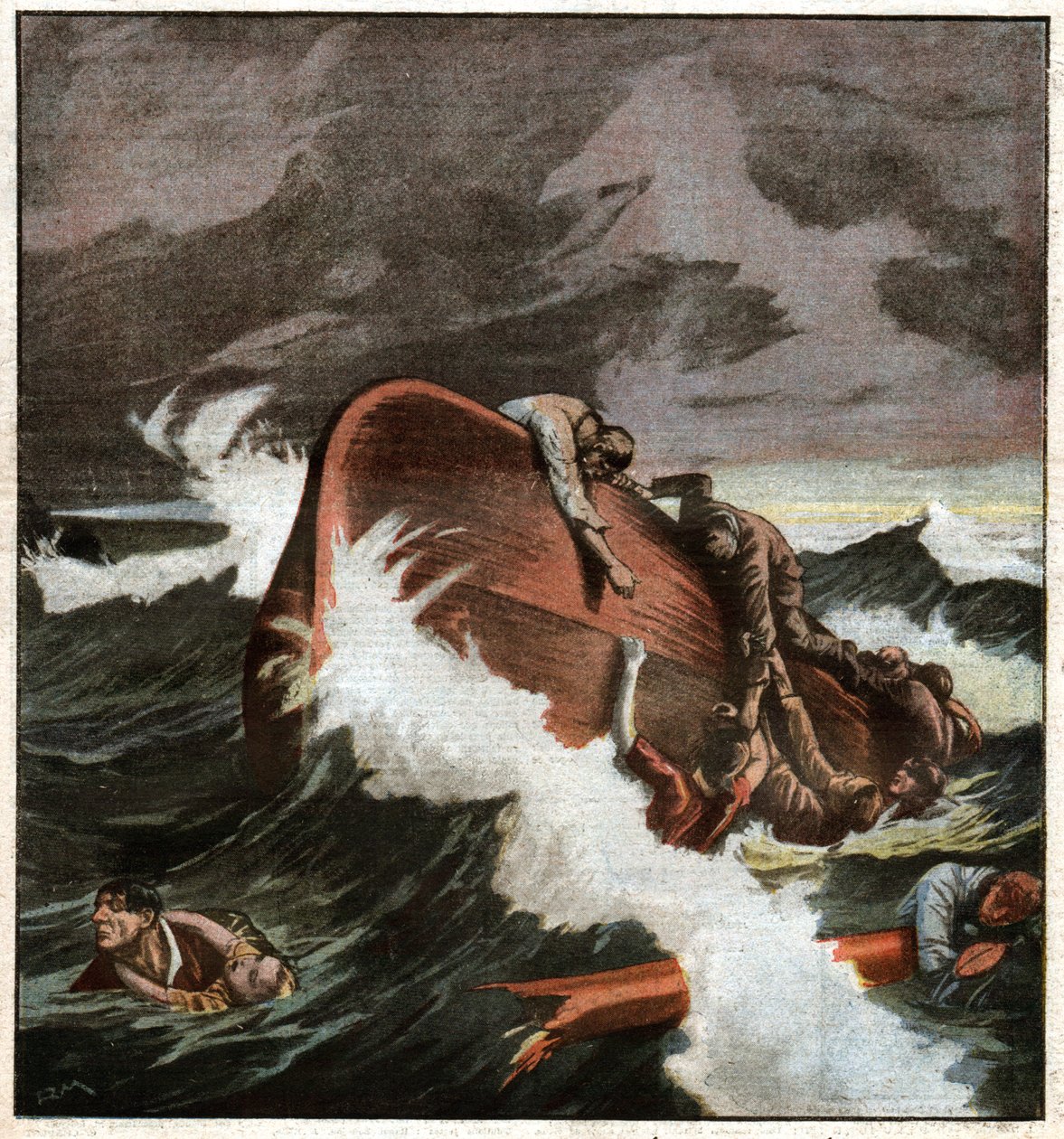Naufragio di una barca nel Mediterraneo da Ferdinand Georg Waldmuller