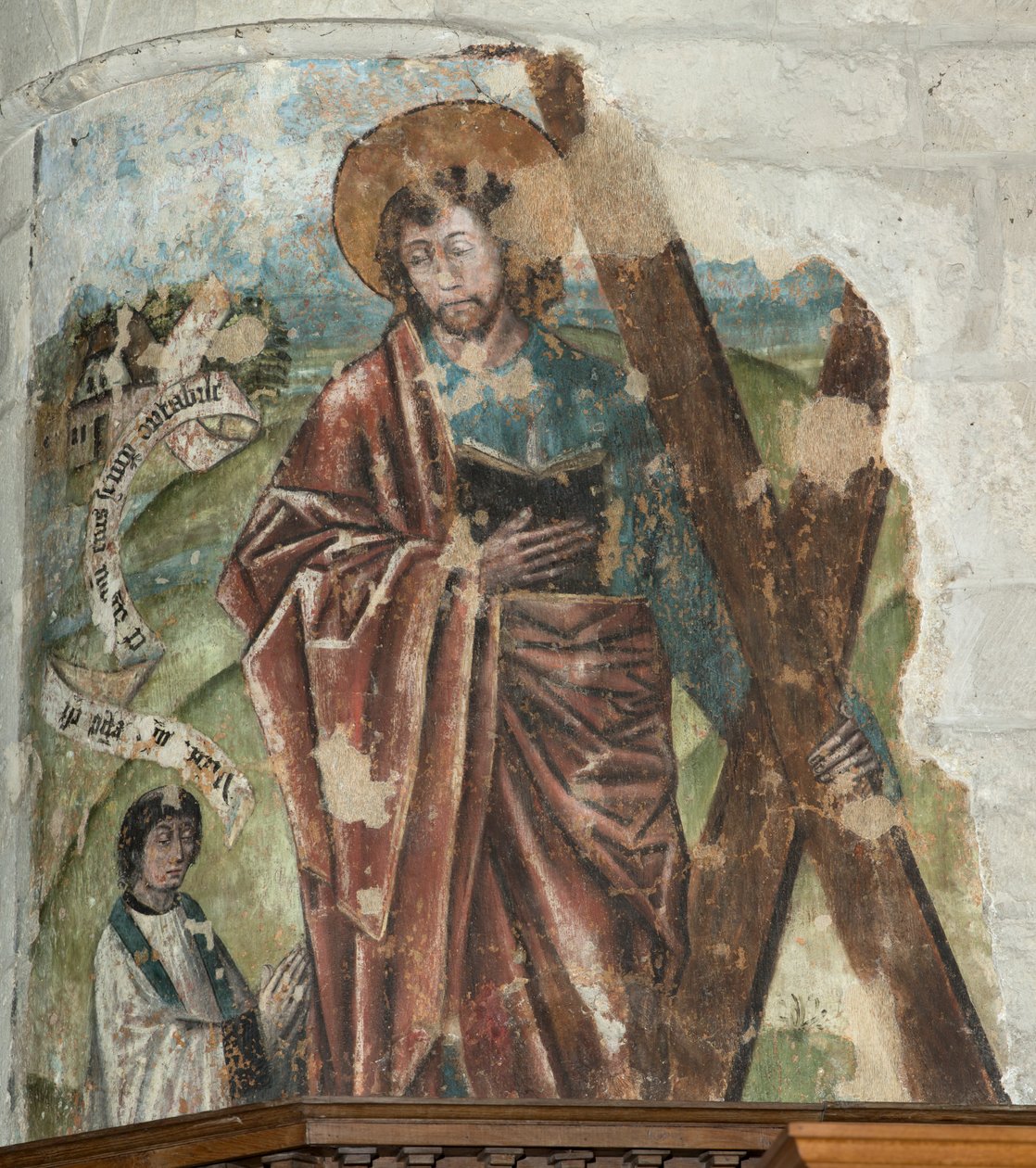 Chiesa parrocchiale (Parochiekerk Onze-Lieve-Vrouw). Interno. Il coro. Affresco. da . .