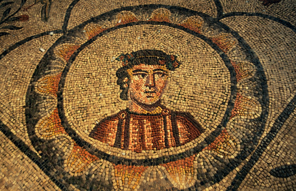Ritratto del donatore, mosaico pavimentale della Basilica dell