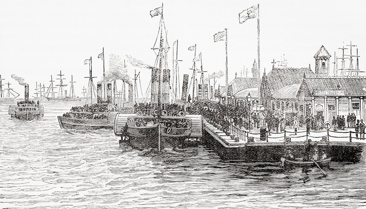 Il molo del principe, Liverpool Dock, Liverpool, Inghilterra da . .