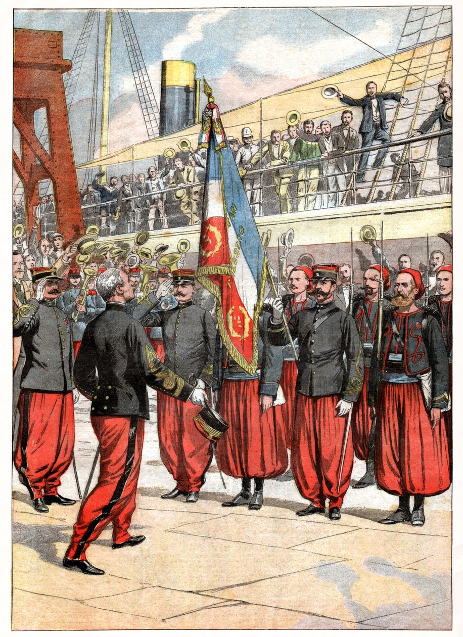 Il Terzo Reggimento Zuavi a Marsiglia da . .