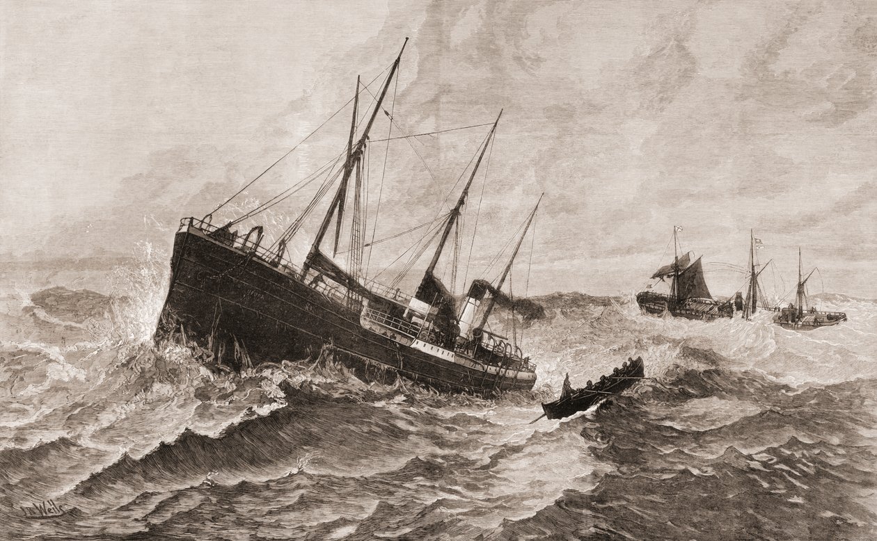 La perdita della nave a vapore Clan Macduff da . .