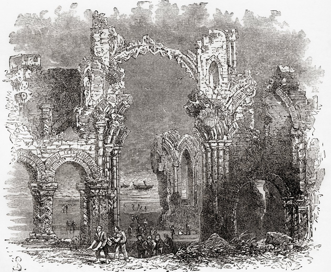 Il monastero di Lindisfarne da . .