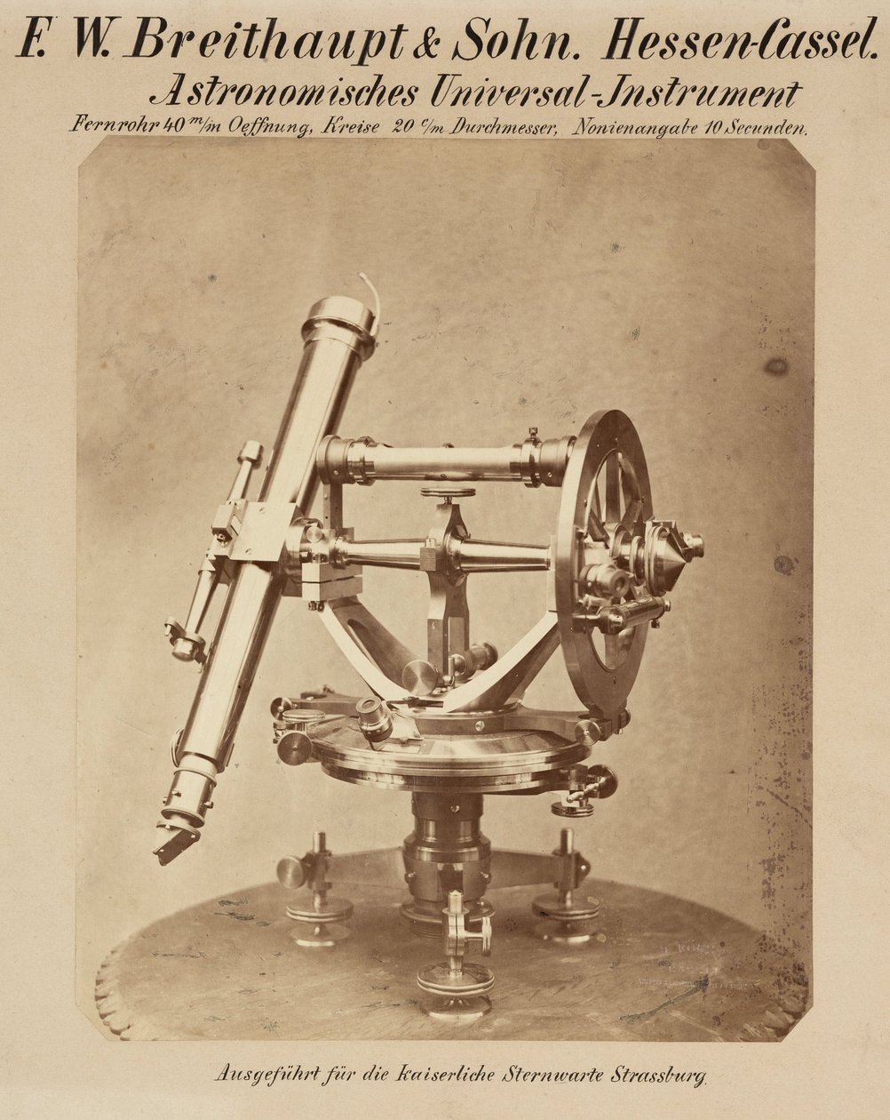 Cerchio universale, Osservatorio di Strasburgo da Frederick (attr. to) Barnard