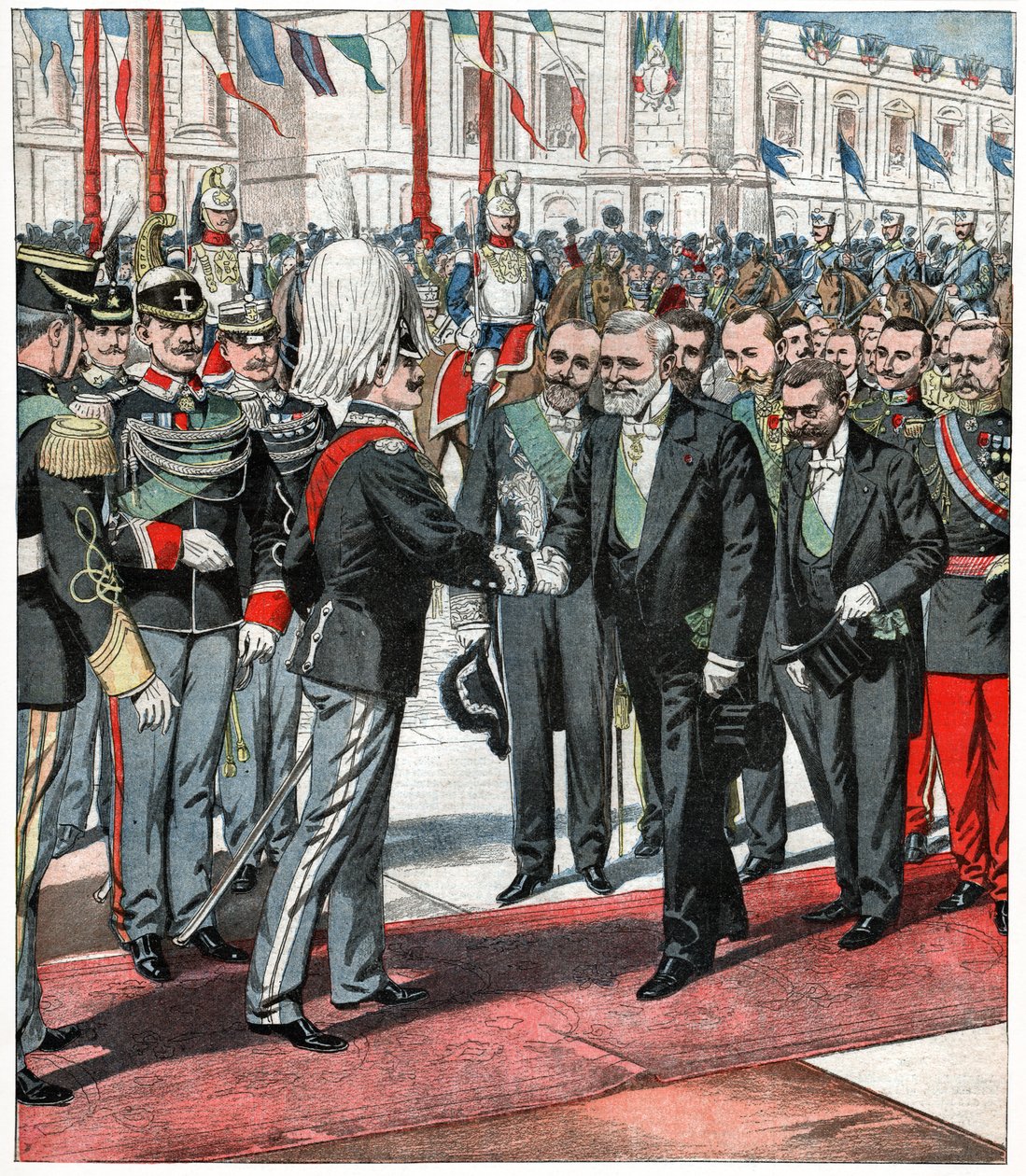 Vittorio Emanuele III ed Emile Loubet da . .