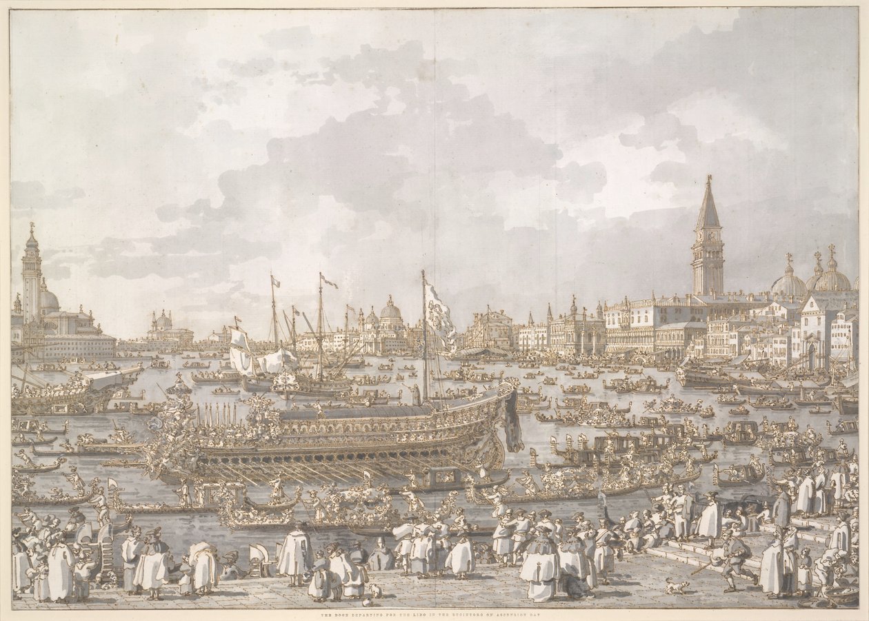Il Doge di Venezia in partenza per il Lido da Canaletto