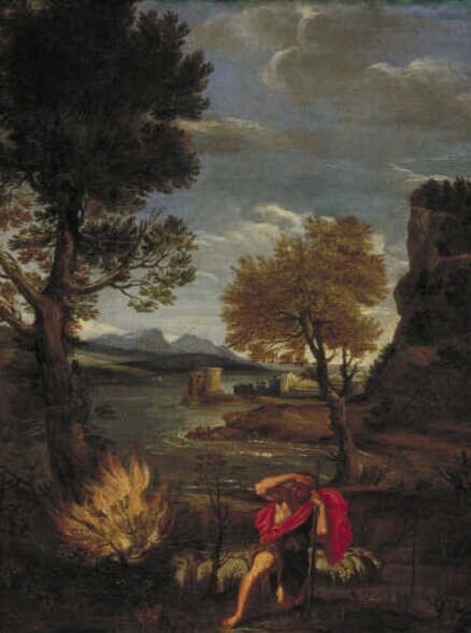Paesaggio con Mosè e il roveto ardente da Domenichino