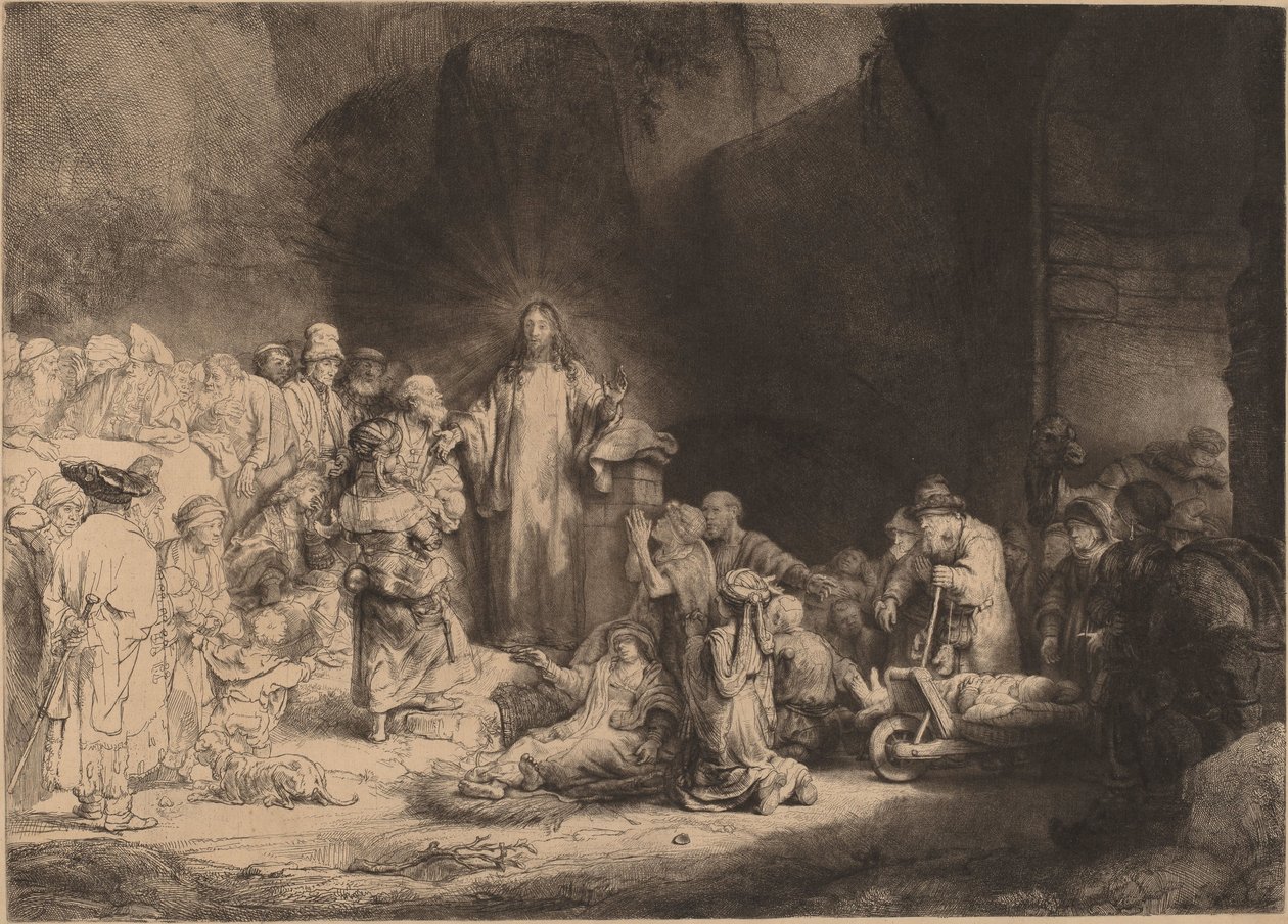 Cristo che Predica (La Stampa dei Cento Fiorini) da Rembrandt van Rijn