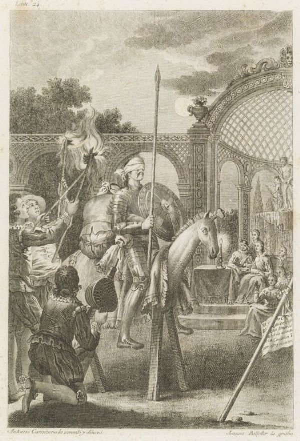 Miguel de Cervantes Saavedra in Don Chisciotte della Mancia da after Antonio Carnicero