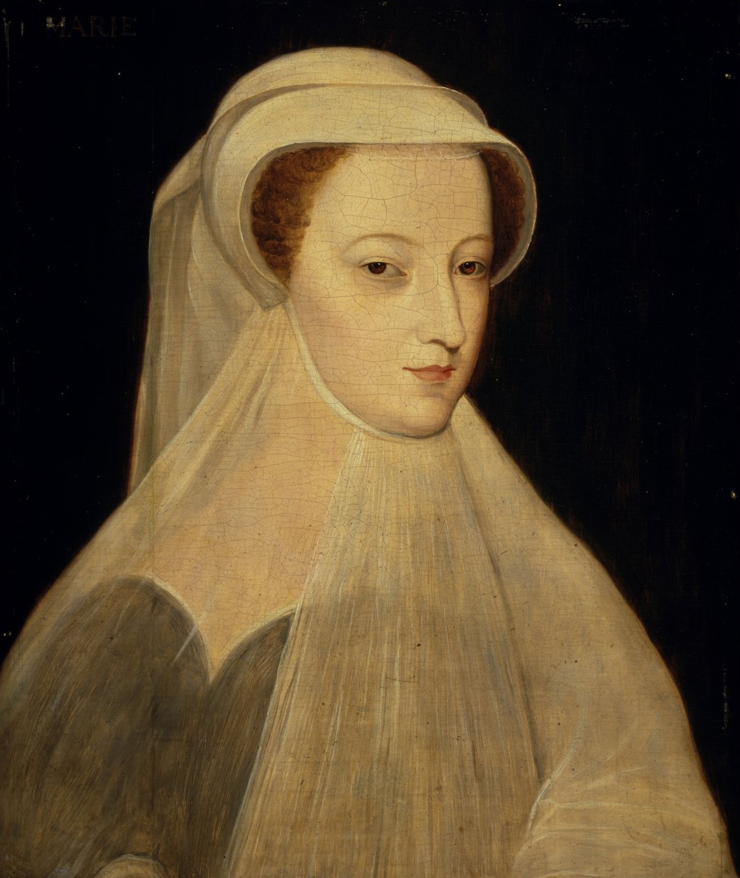 Maria Stuarda, 1542 - 1587. Regnò dal 1542 al 1567 in lutto bianco da François Clouet