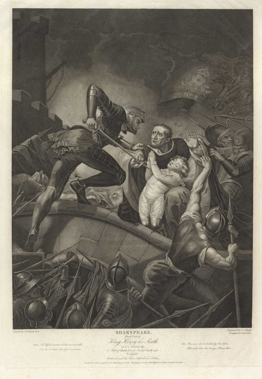 Terza parte di Enrico VI, atto I, scena III dalla serie The Shakespeare Gallery da James Northcote