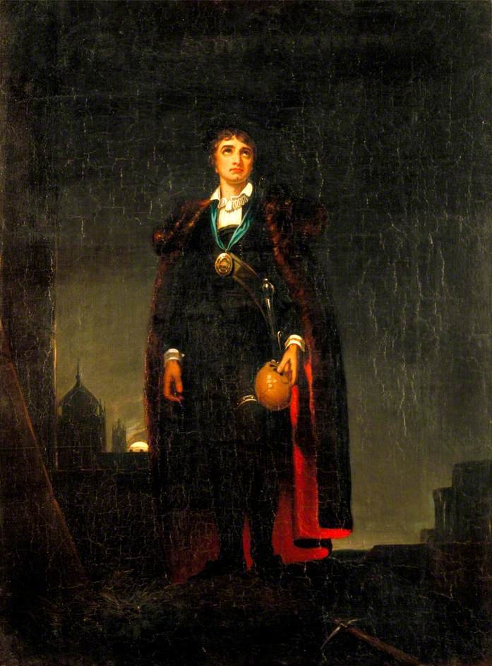 John Philip Kemble come Amleto in Amleto di William Shakespeare da after Thomas Lawrence