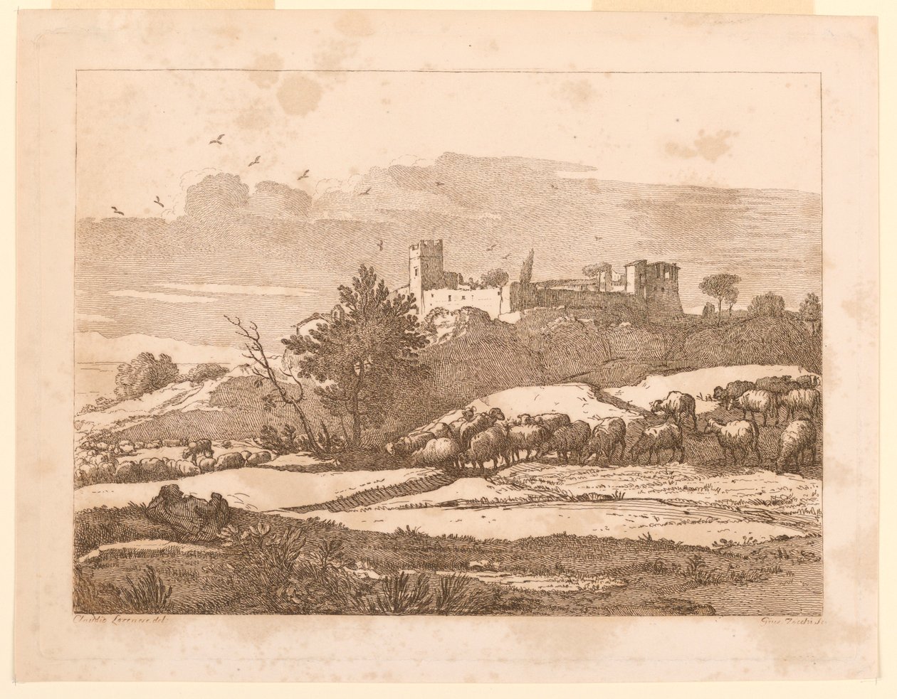Paesaggio con castello da after Claude Lorrain