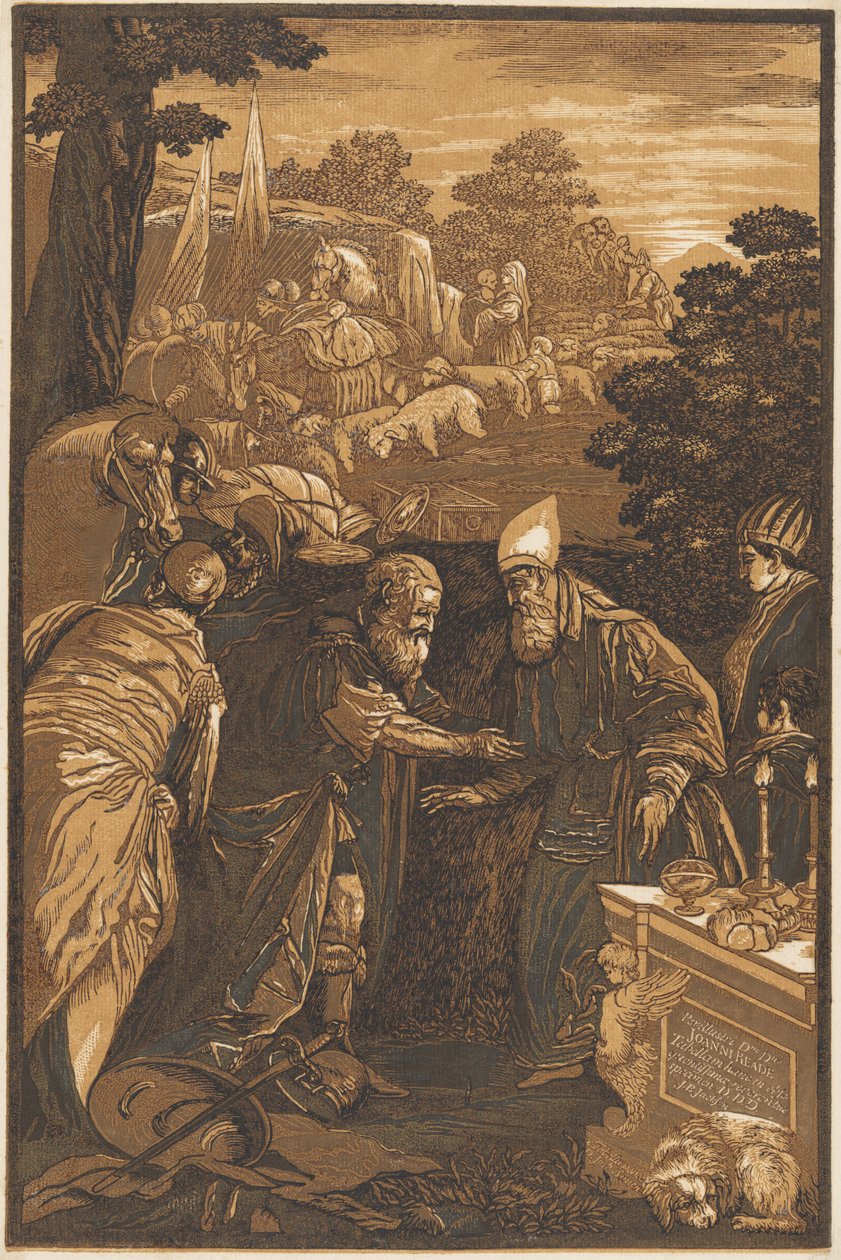 Melchisedec Benedice Abramo da after Francesco Bassano II John Baptist Jackson