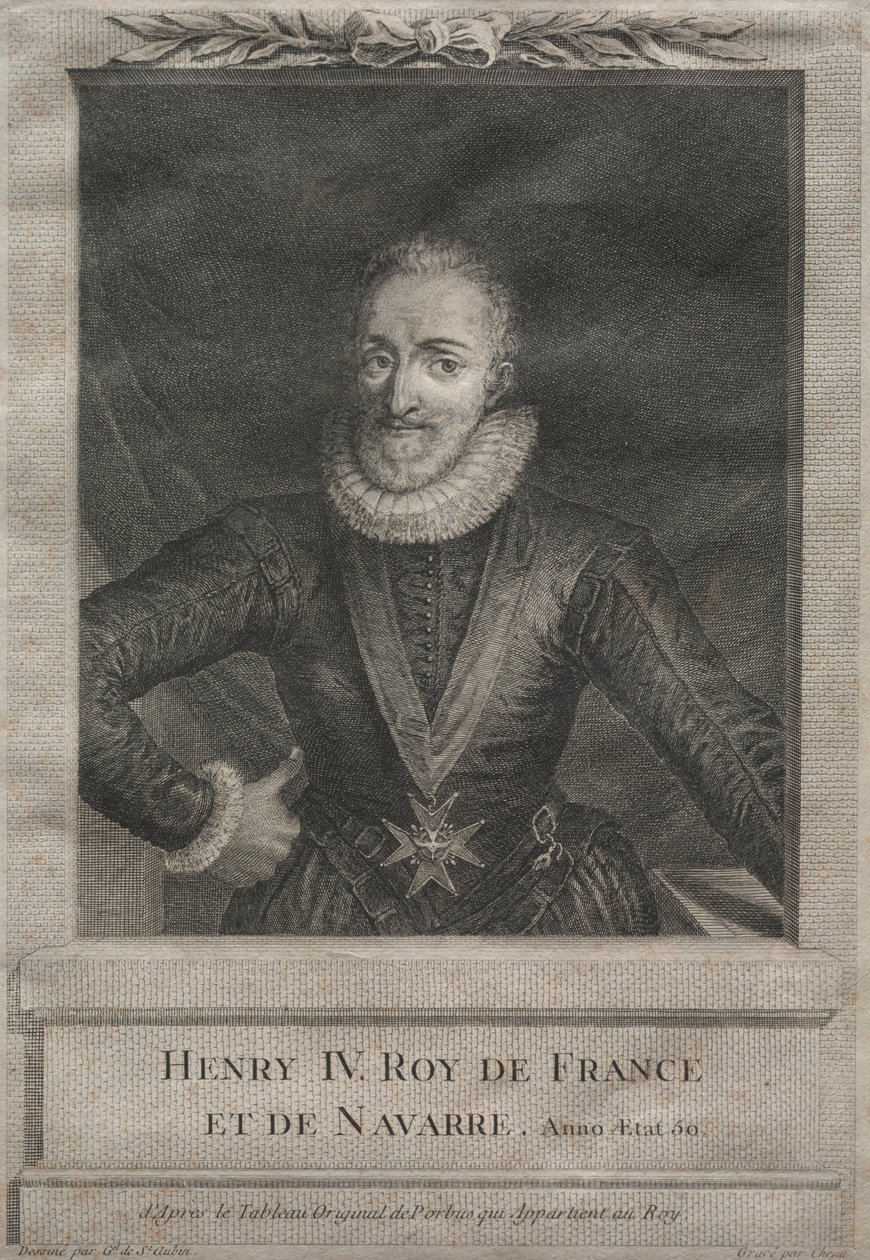 Enrico IV, Re di Francia da after Gabriel de Saint Aubin
