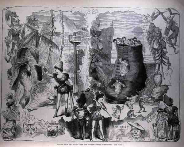 Scene dai Pantomimi di Drury Lane e Covent Garden, da The Illustrated London News, 7 gennaio 1882 da after George Cruikshank