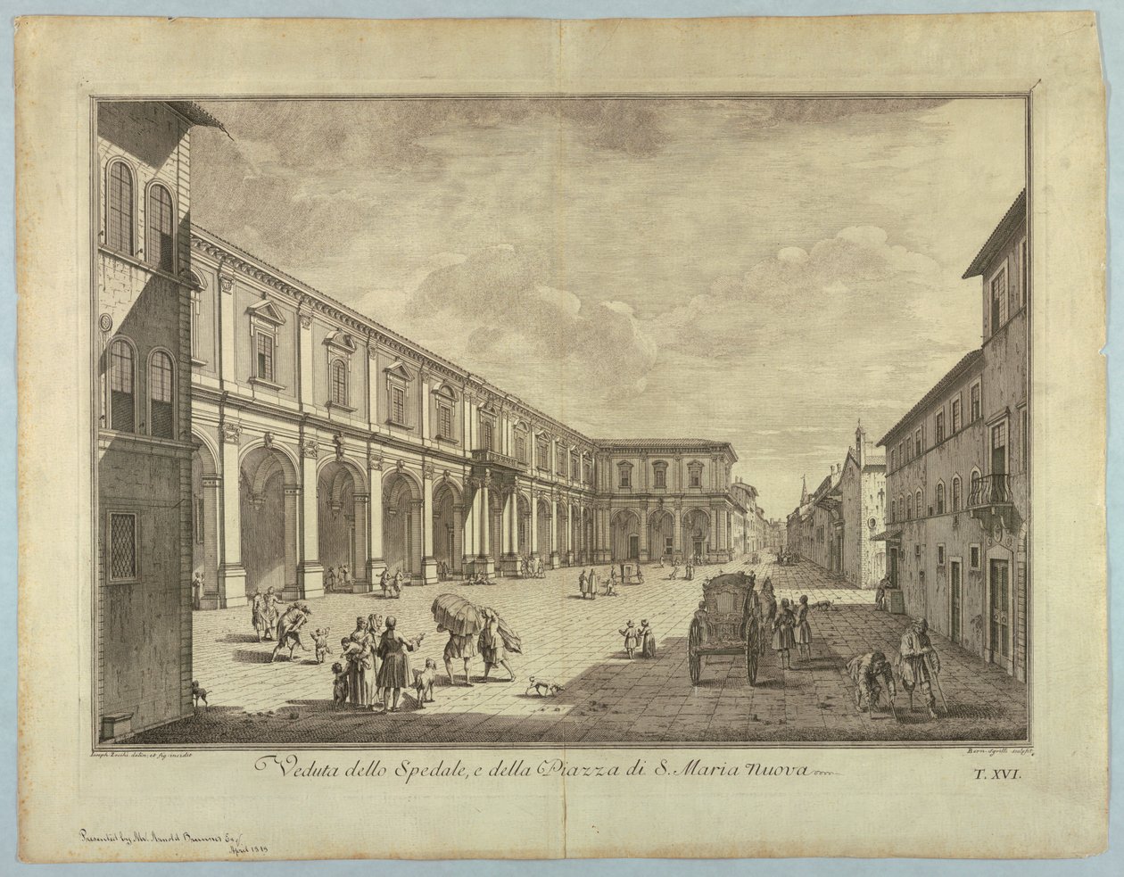 Veduta di Firenze, tavola da "Scelta di XXIV Vedute delle principali contrade, piazze, chiese, e palazzi della Città di Firenze" da after Giuseppe Zocchi