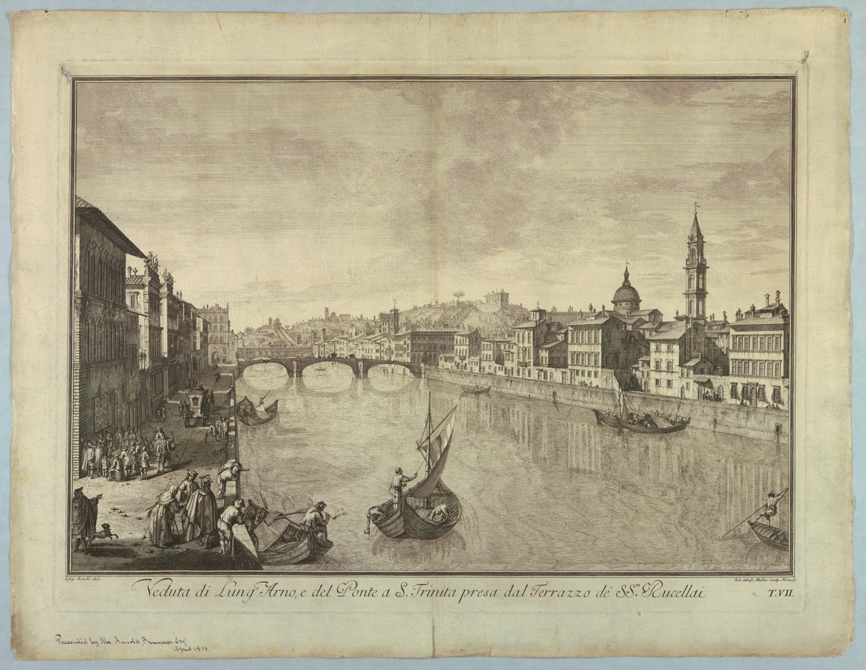 Veduta di Firenze, Tavola dalla "Scelta di XXIV Vedute delle principali contrade, piazze, chiese, e palazzi della Città di Firenze" da after Giuseppe Zocchi
