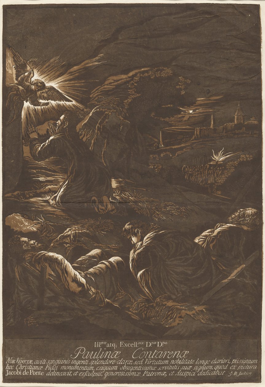 Cristo sul Monte degli Ulivi da after Jacopo Bassano John Baptist Jackson