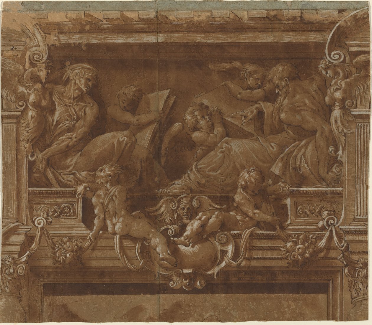 Profeta e Sibilla da after Jacopo Zanguidi Italian 16th Century called Bertoia