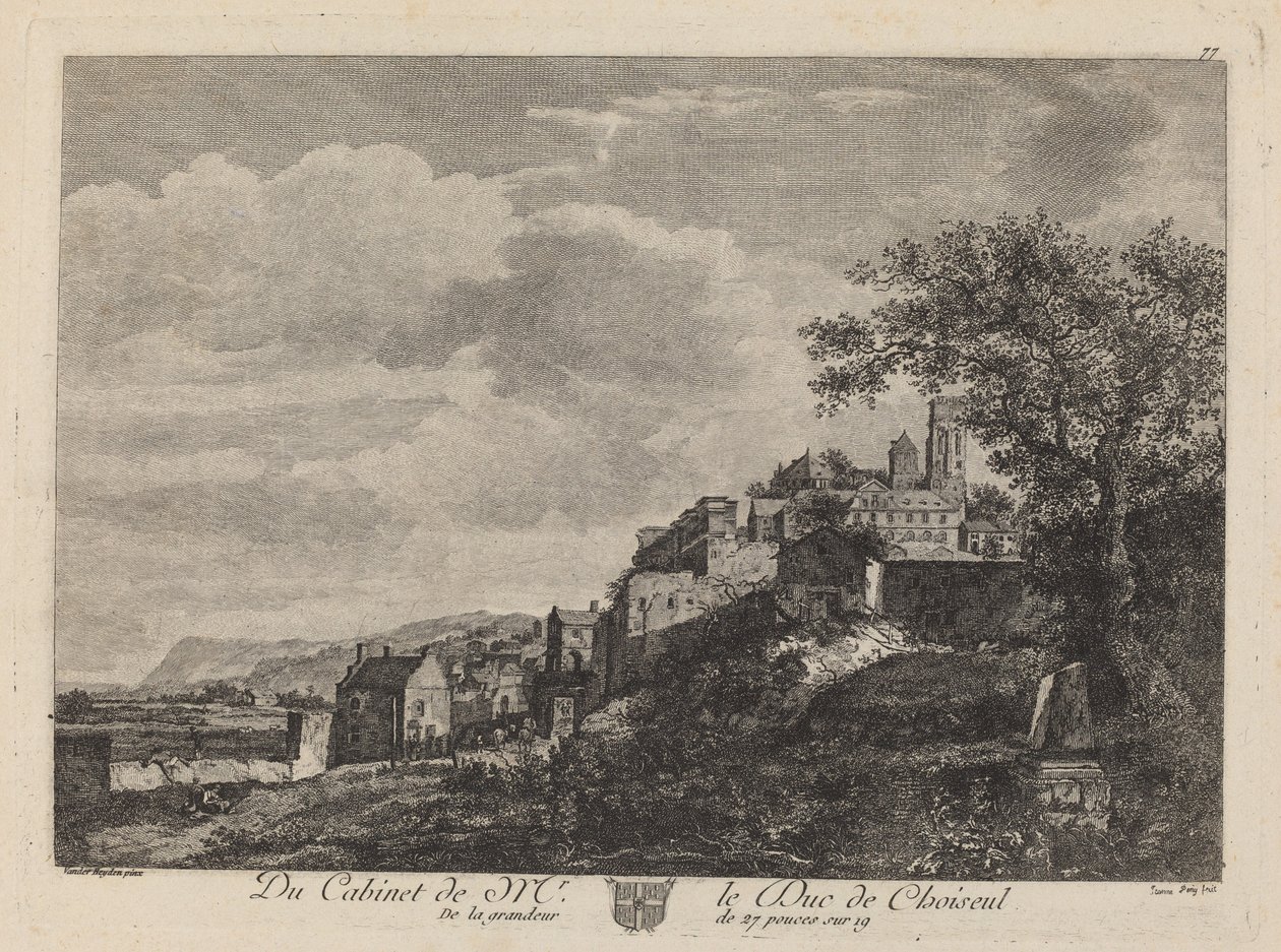 Veduta di una città collinare da after Jan van der Heyden Jeanne Deny