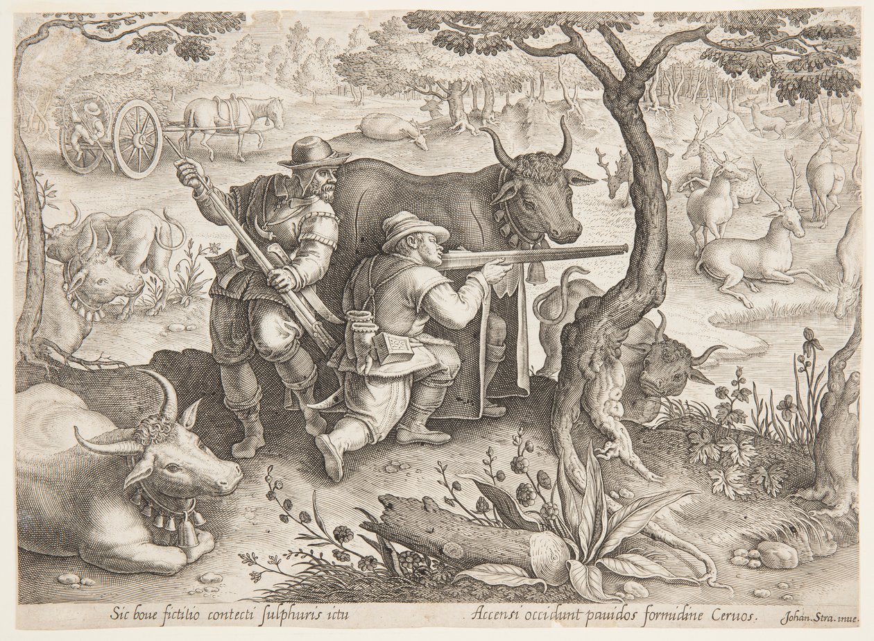 Caccia al Cervo da after Jan van der Straet, called Stradanus