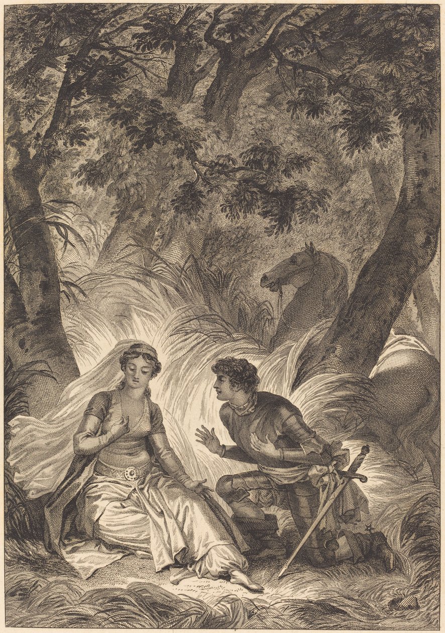 La fidanzata del re di Garbe: Il cavaliere da after Jean Honoré Fragonard