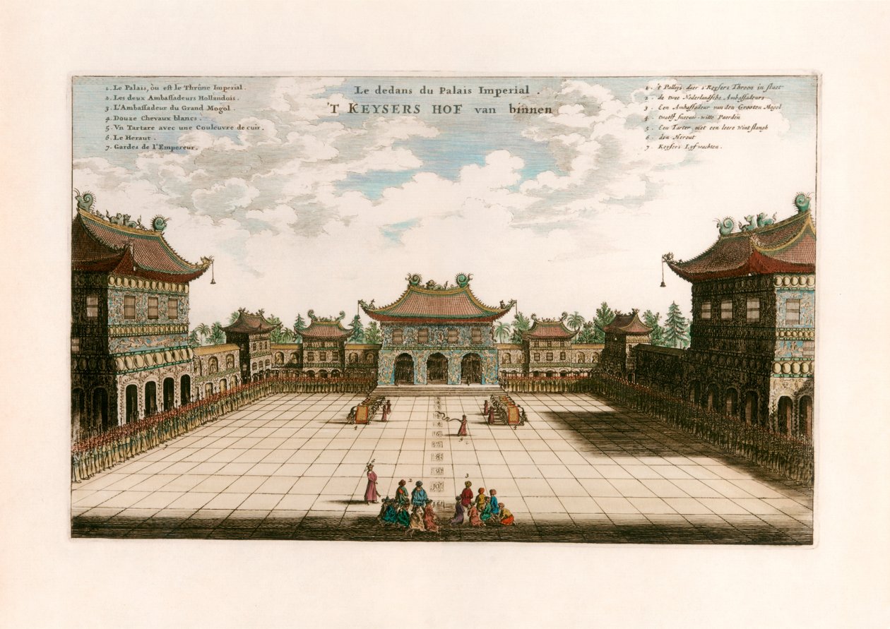 Palazzo Imperiale, Pechino, Cina da after Johannes Nieuhof