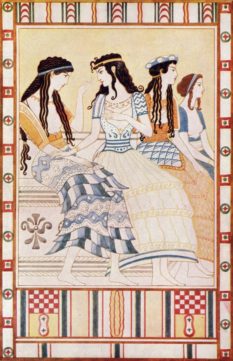 Dame della corte minoica, illustrazione da 