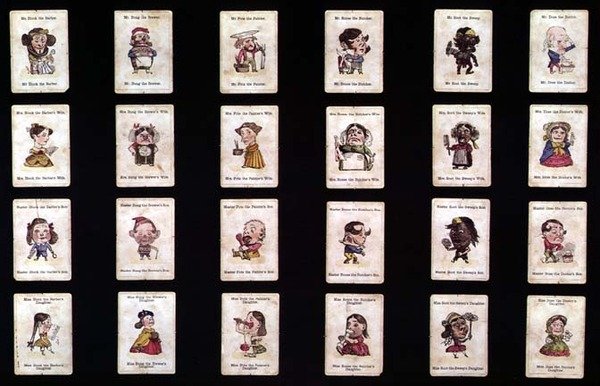 Famiglie felici, gioco di carte, basato su disegni di John Tenniel da after John Tenniel