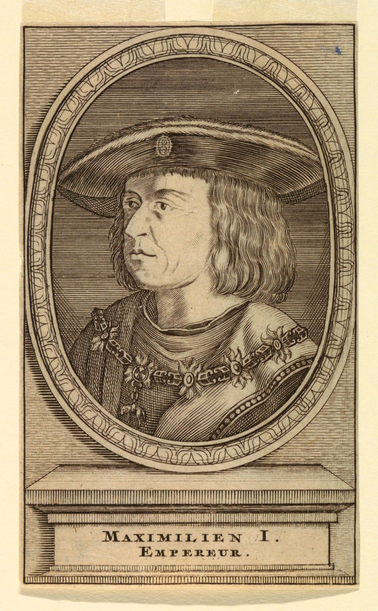 Ritratto di Massimiliano I (1459-1519) da after Lucas van Leyden