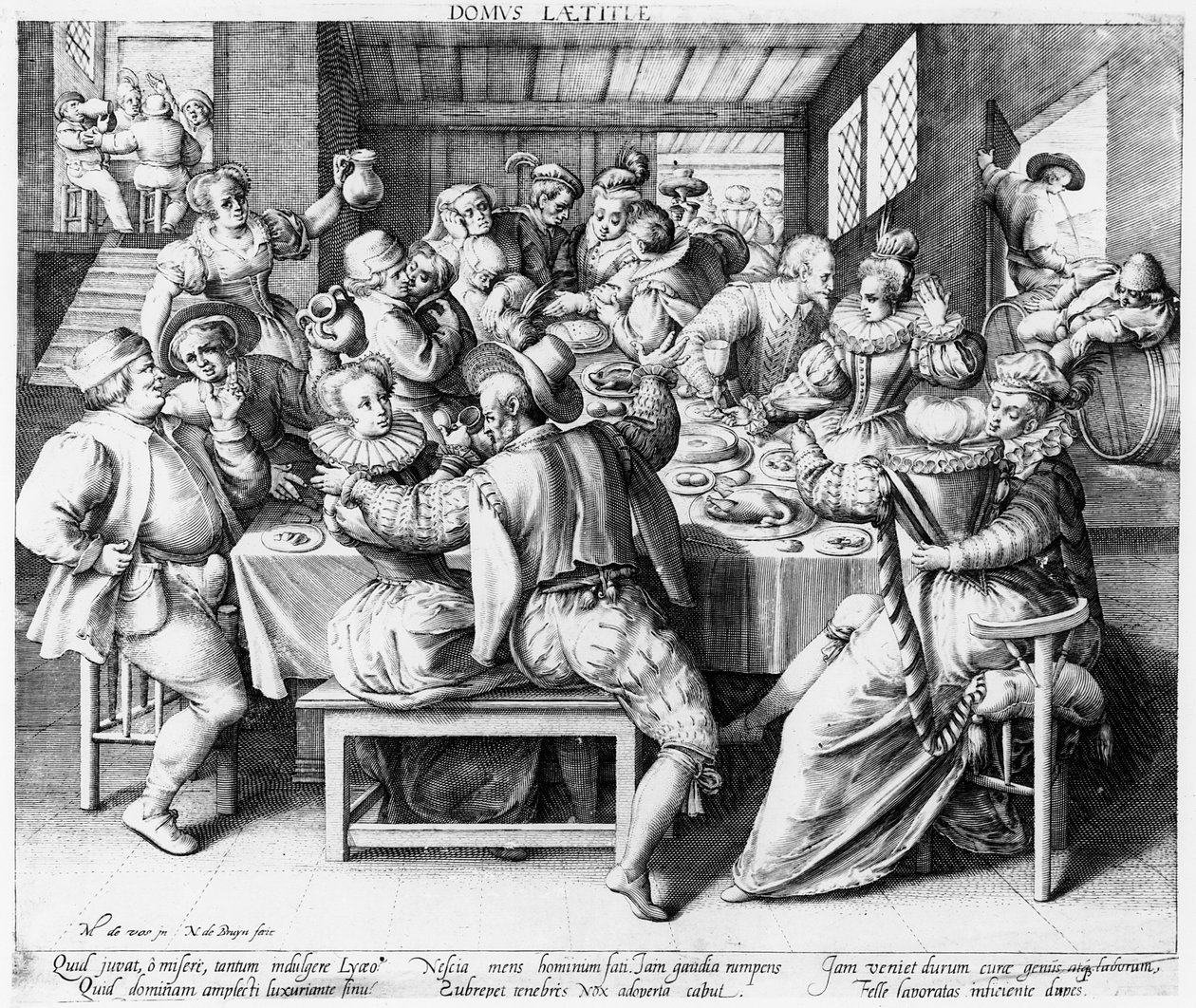 La Festa (incisione di Nicolaes de Bruyn) da after Maarten de Vos