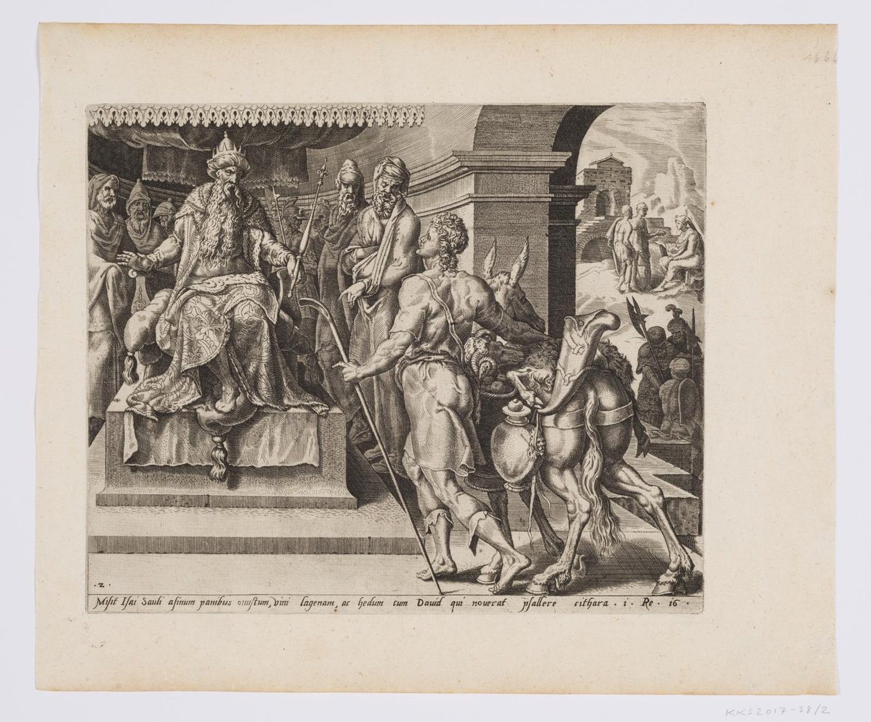 Davide porta a Saul i doni del padre da after Maarten van Heemskerck