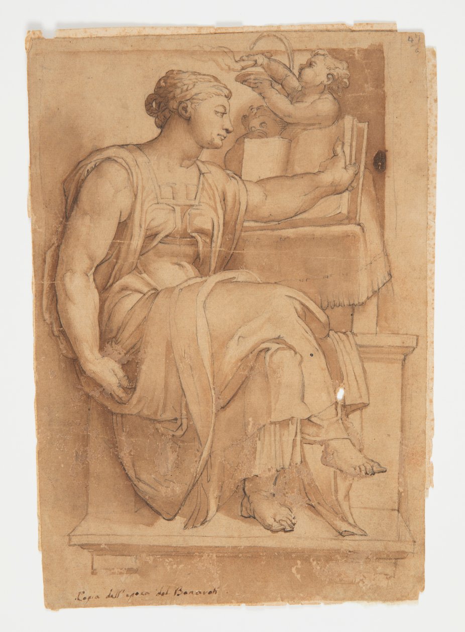 Sibilla Eritrea dal soffitto della Cappella Sistina, dopo Michelangelo da after Michelangelo Buonarroti