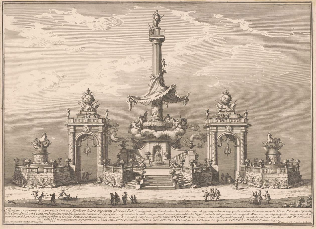 La Seconda Macchina per la Chinea del 1752: Il Banchetto degli Dei nella Villa Carl