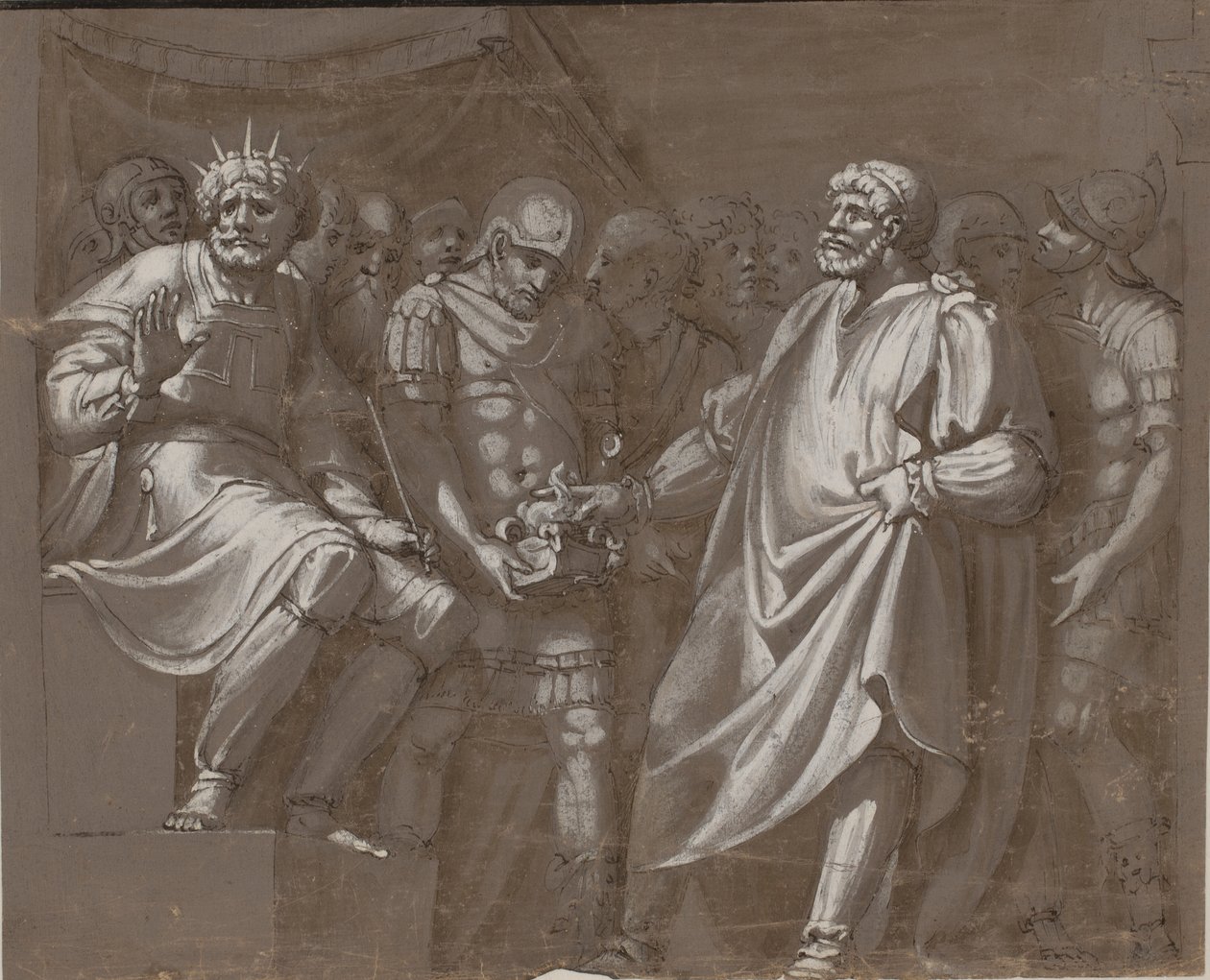 Mucio Scevola davanti a Porsenna da after Polidoro da Caravaggio