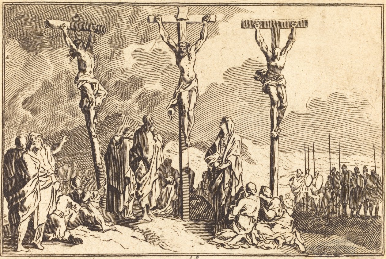 La Vergine, San Giovanni e Maria Maddalena ai Piedi della Croce da after Sébastien Le Clerc I