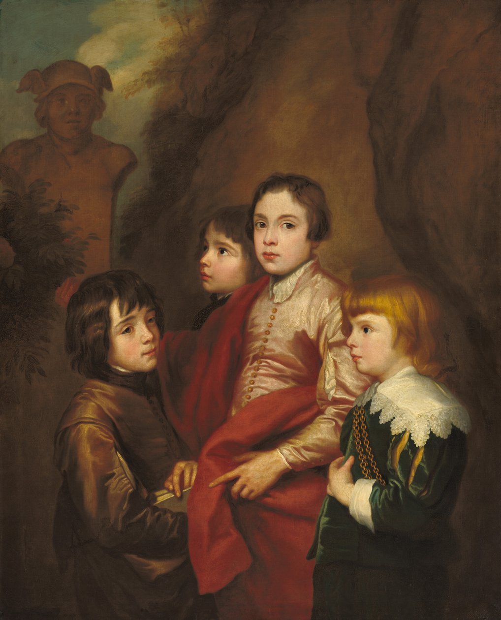 Gruppo di quattro ragazzi da after Sir Anthony van Dyck