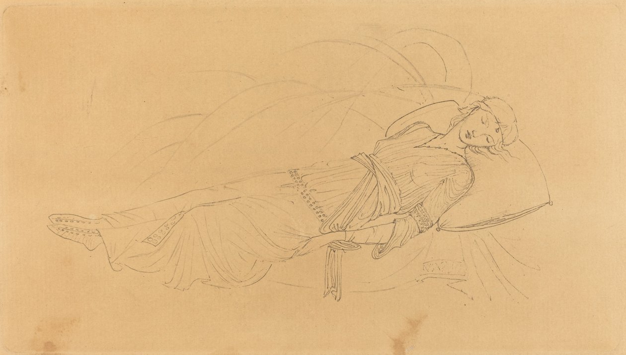 La bella addormentata nel bosco da after Sir Edward Coley Burne Jones