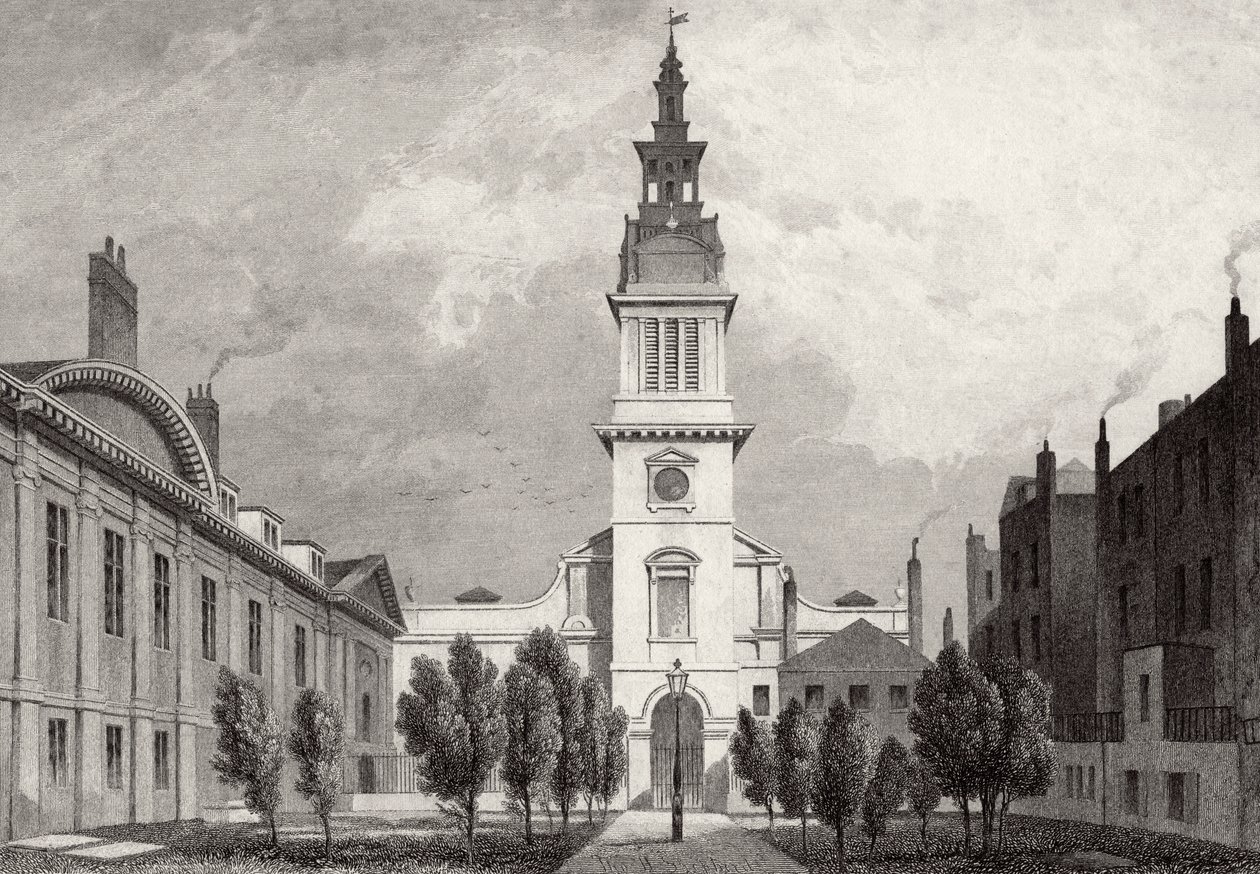 Christ Church e parte del Christs Hospital da Thomas Hosmer after Shepherd