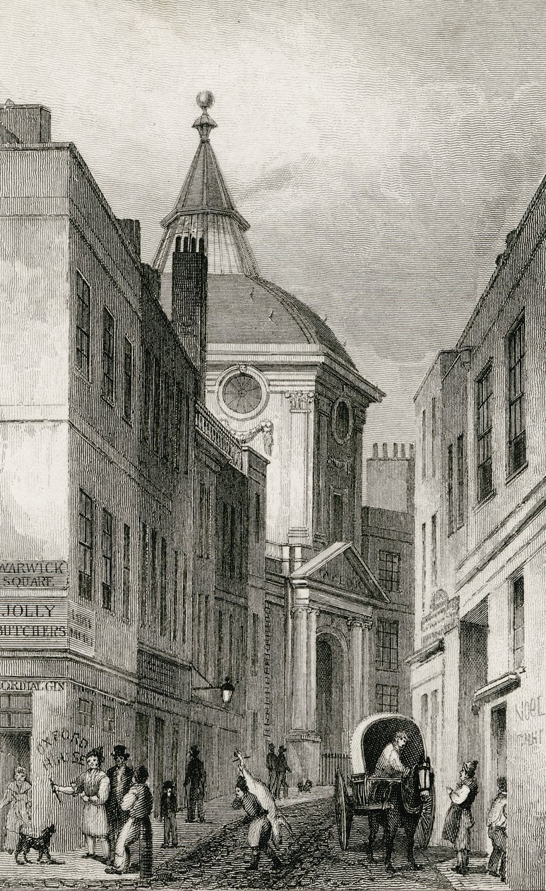 Collegio dei Medici, Warwick Lane, 1830 da Thomas Hosmer after Shepherd