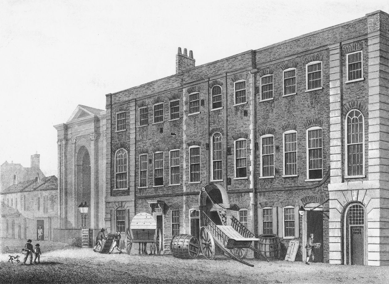 Vista sud del Teatro Reale in Portugal Street, Lincolns Inn Fields da Thomas Hosmer after Shepherd