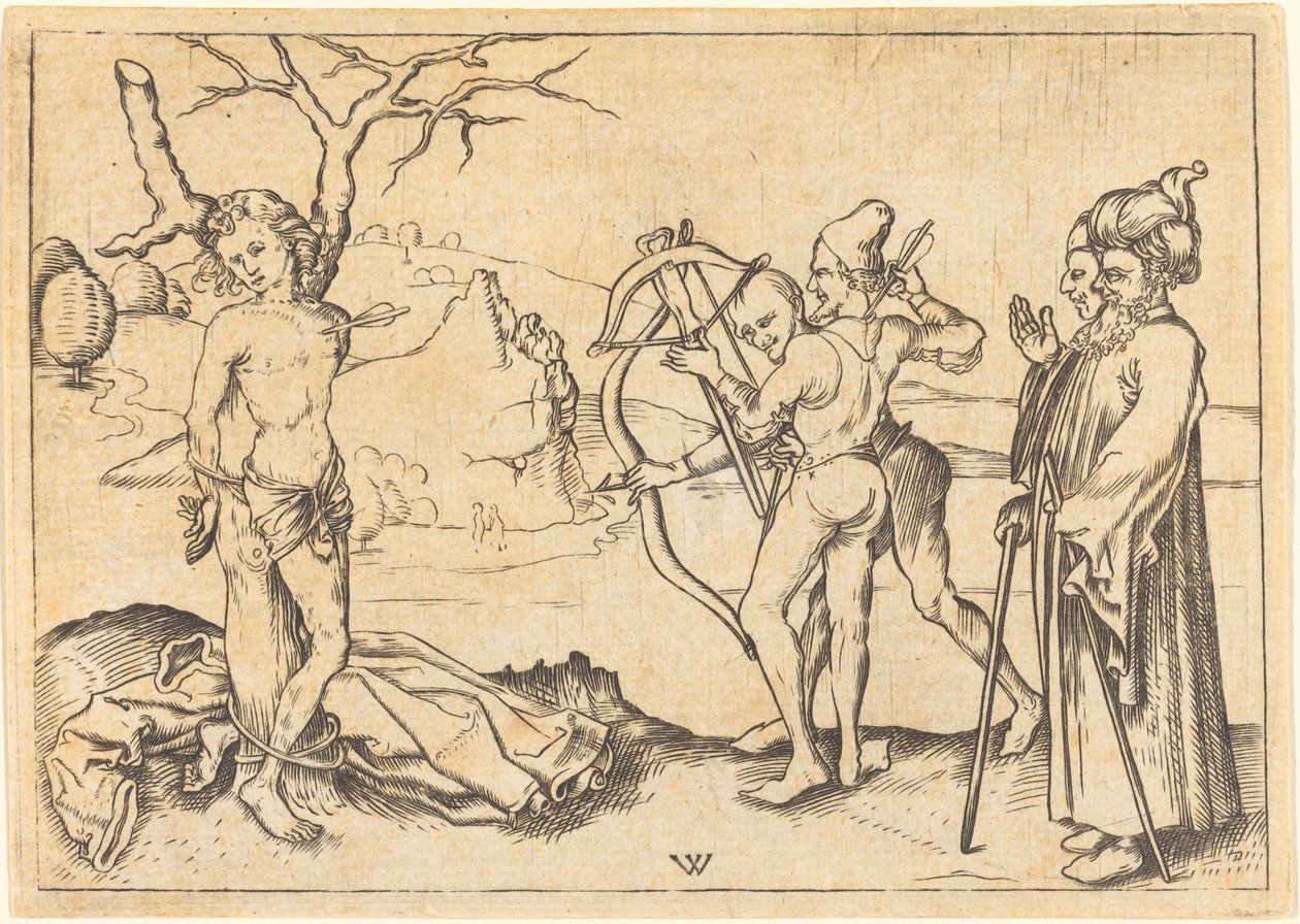 Martirio di San Sebastiano da after Wenzel von Olmutz