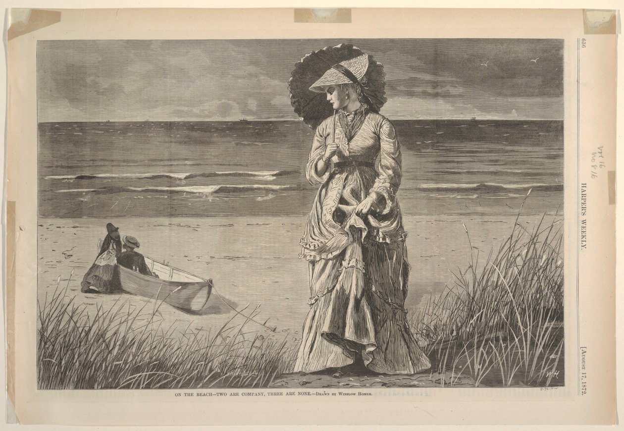 Sulla spiaggia, due sono compagnia, tre sono nessuno da after Winslow Homer