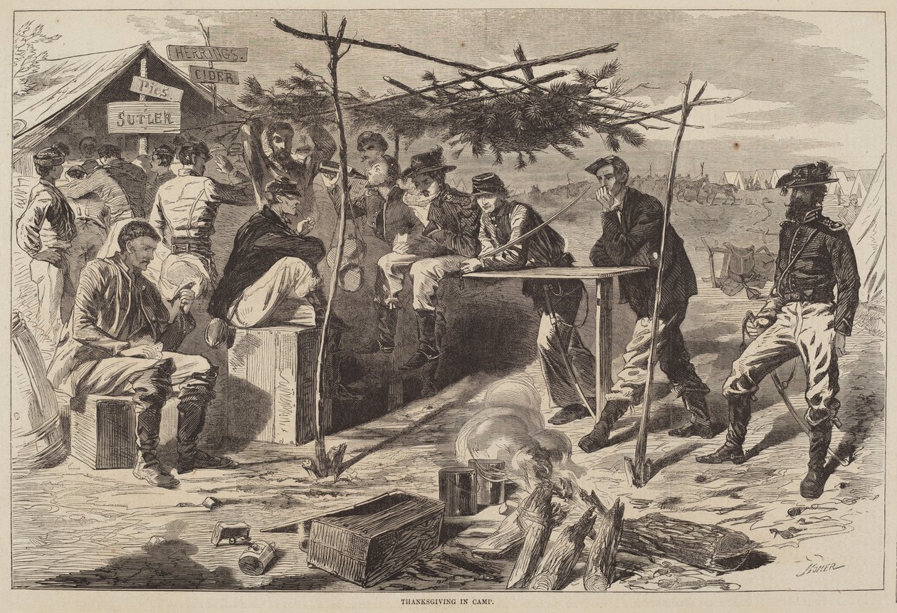 Ringraziamento nel Campo da after Winslow Homer